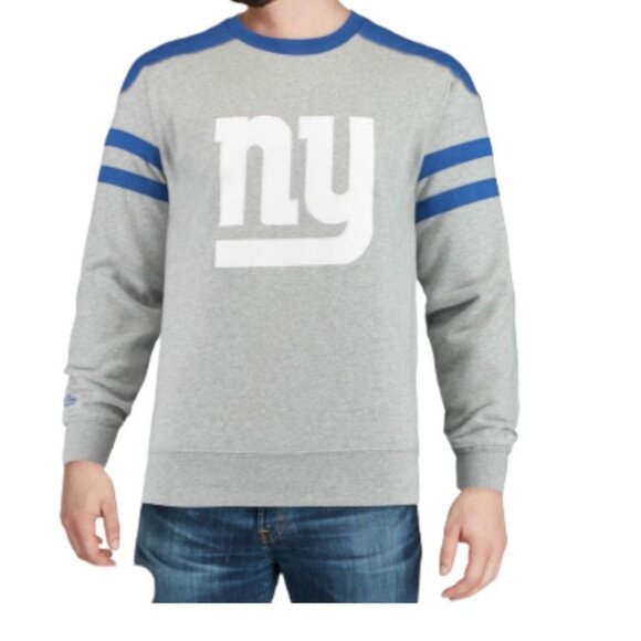 Mitchell & Ness Other - Mitchell & Ness Large NY Giants Gray‎ Post Season Run Crew Sweatshirt Throwbacks